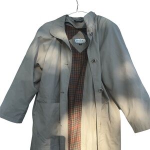 Tan Relaxed Fit Trench Coat with Minimalist Design